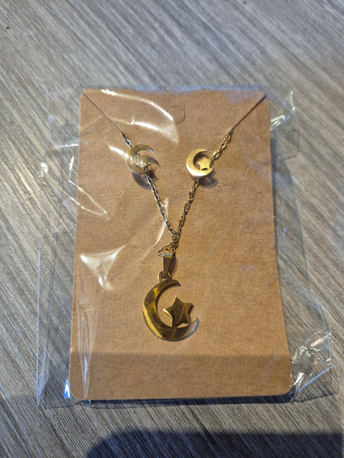 Oorbellen met bijpassende ketting, Verzenden, Goud, Goud