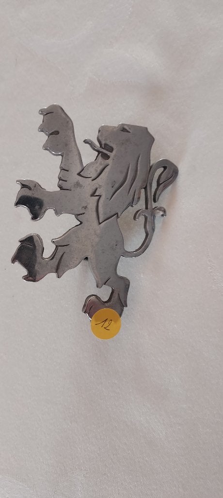 Laatste stuk ! Oude embleem van Peugeot, gechromeerd, Verzamelen, Verzenden, Gebruikt