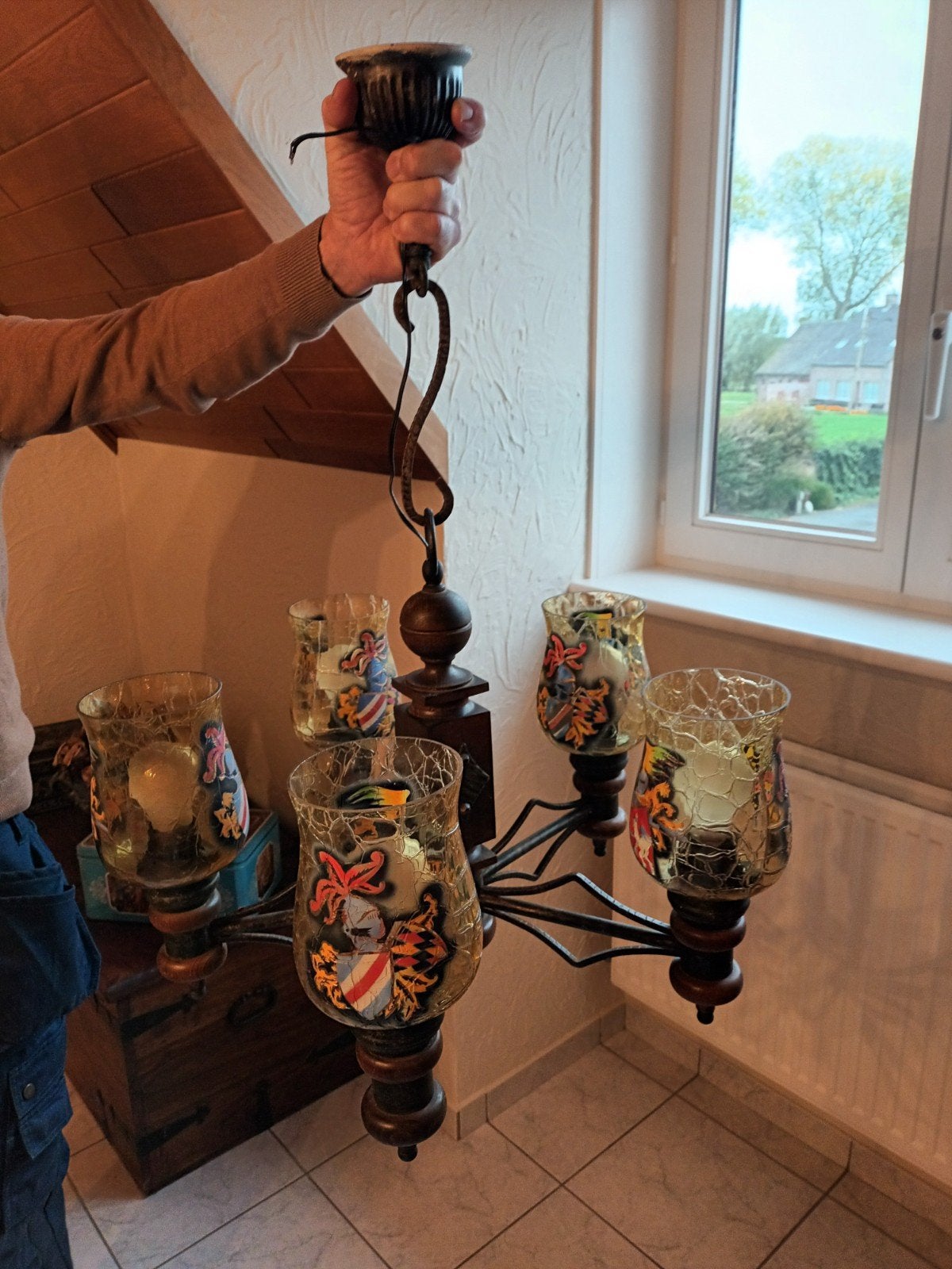 Luster, Ophalen, Glas