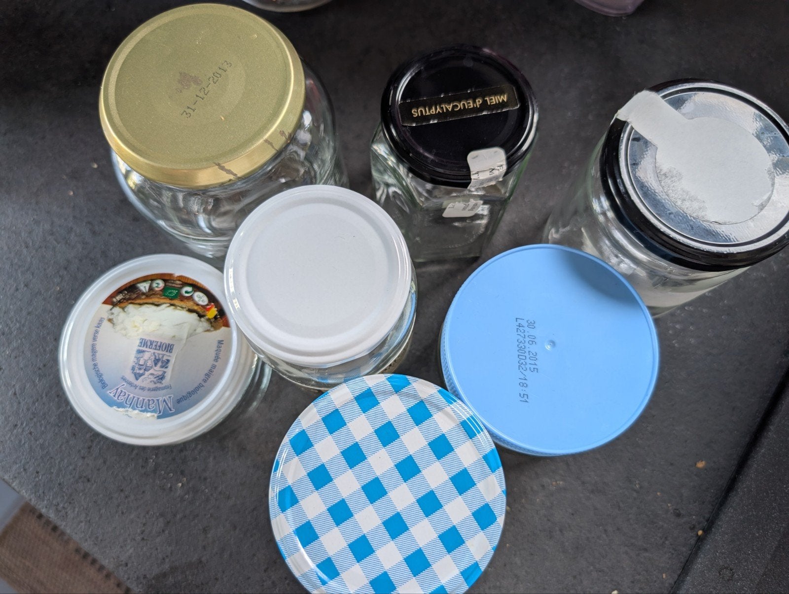Lot de 7 bocaux en verre, Enlèvement ou Envoi, Verre