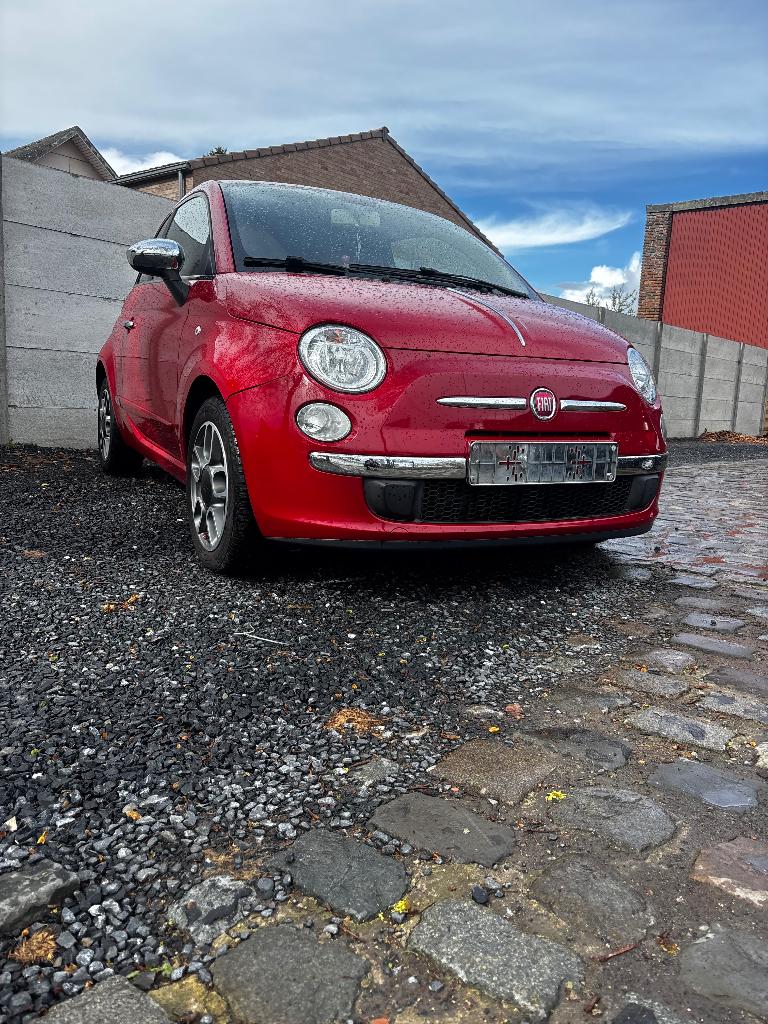 Fiat 500 ROUGE, Autos, Rouge, Euro 5, Achat, Beige