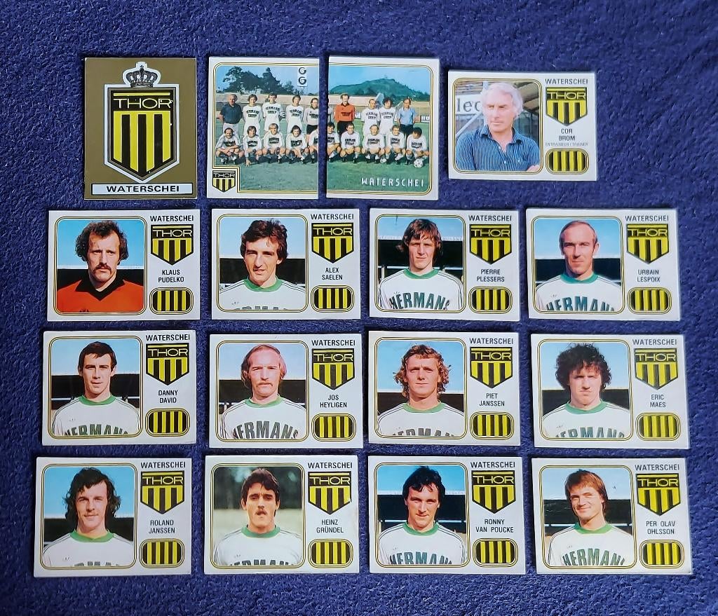 16 versch. Panini stickers voetbal ' FB 1981 - Waterschei ', Ophalen of Verzenden, Nieuw, Meerdere stickers