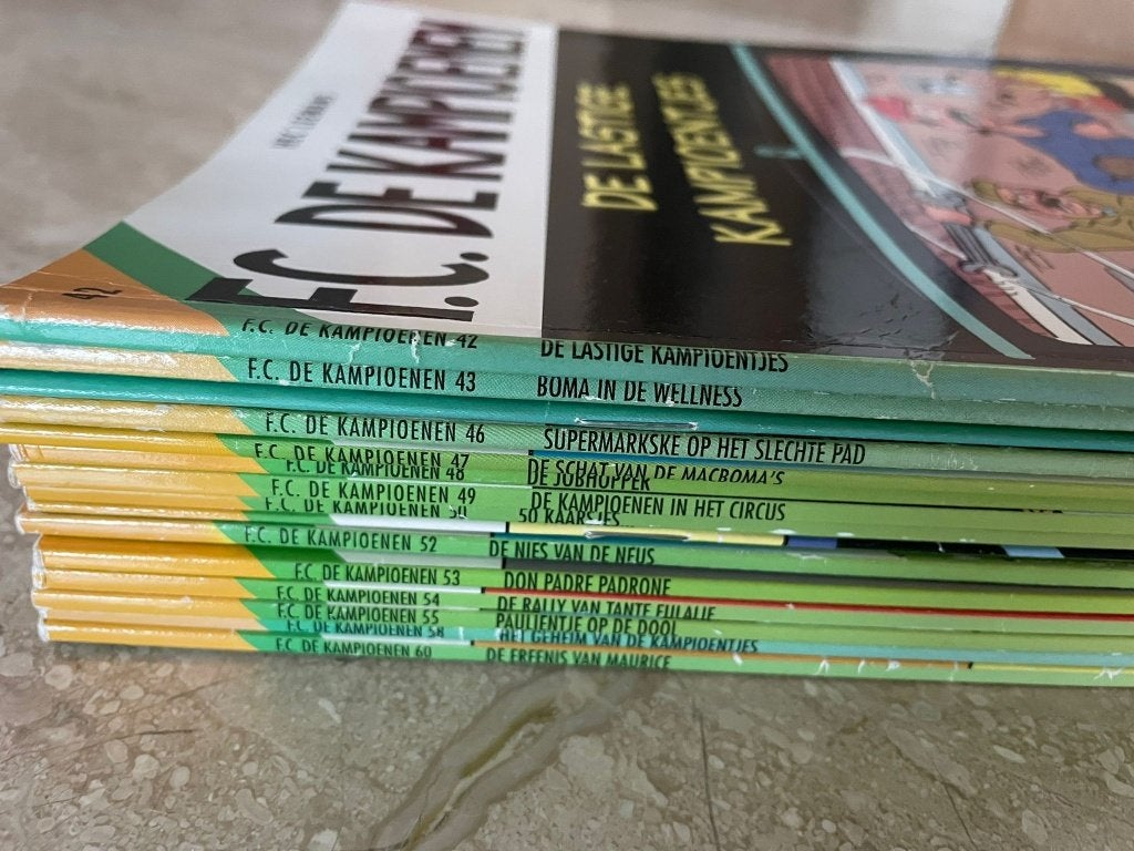 Lot FC De Kampioenen 15st nr 42-60, Boeken, Meerdere stripboeken, Ophalen of Verzenden, Gelezen, Hec Leemans