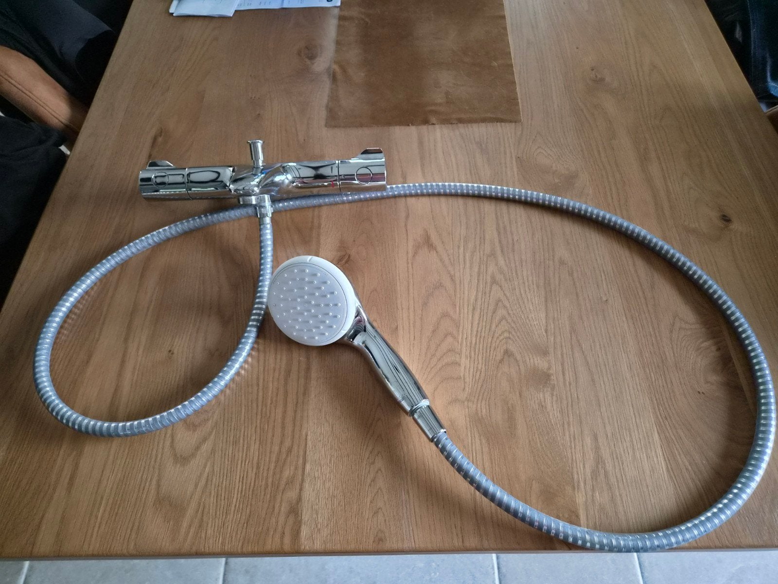 Grohe thermostatische badkraan + douchekop, Doe-het-zelf en Bouw, Sanitair, Ophalen, Chroom, Bad