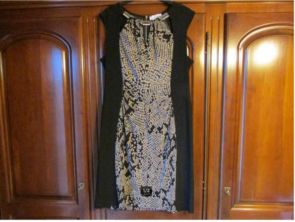 kleed Joseph Ribkoff zwart met beige 50 euro nummer 2., Joseph Ribkoff, Enlèvement, Comme neuf, Noir
