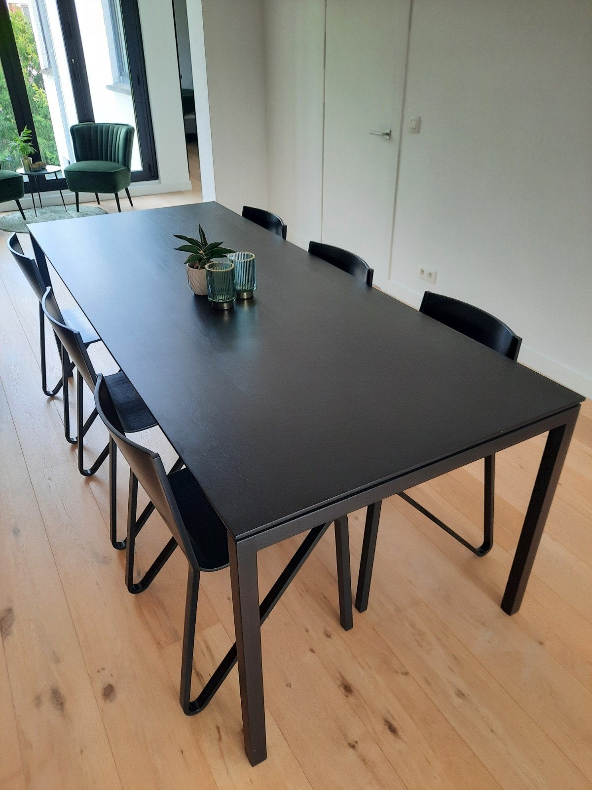 Design tafel met 6 stoelen, Enlèvement