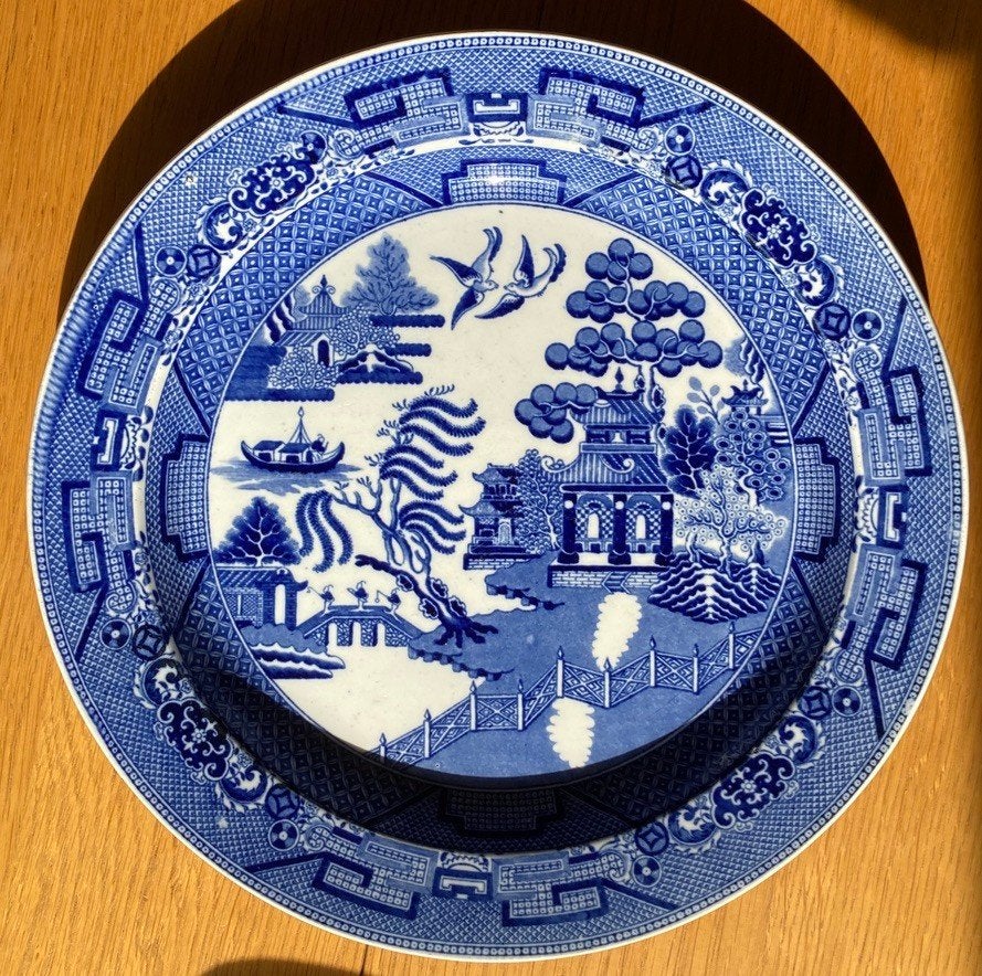 Antiek Bord 'Willow' J.B. Cappelmans Jemmapes ca. 1850, Ophalen of Verzenden