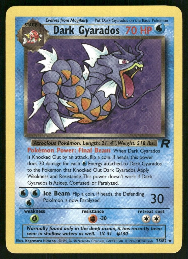 Dark Gyarados 25/82 - Team Rocket (NM), Hobby en Vrije tijd, Verzamelkaartspellen | Pokémon, Verzenden, Gebruikt