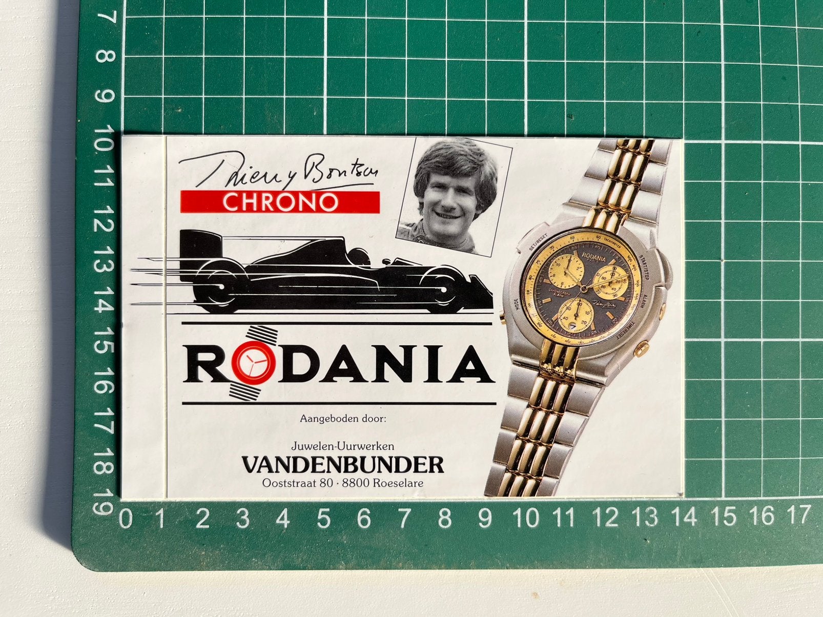 Sticker Rodania Thierry Boutsen, Enlèvement ou Envoi, Comme neuf, Voiture ou Moto