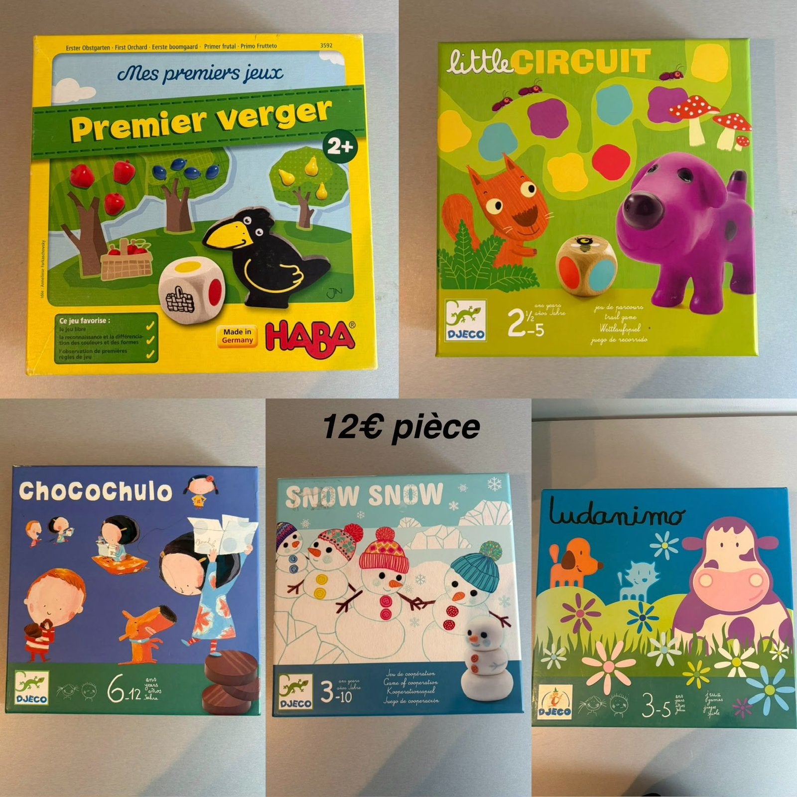 Differents jeux haba djeco prix sur photo, Enlèvement ou Envoi, Comme neuf
