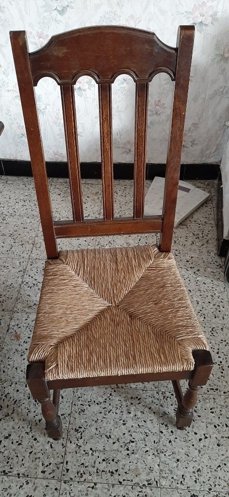 6 Houten landelijke stoelen, Huis en Inrichting, Stoelen, Ophalen
