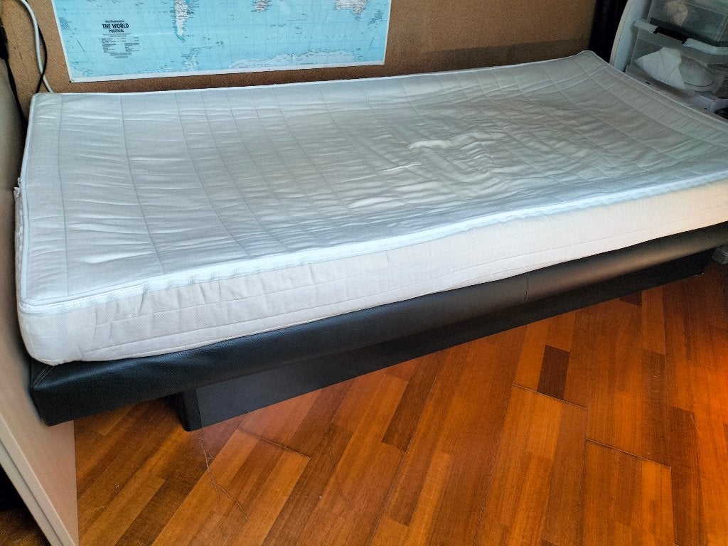 Watermatras eenpersoons, Huis en Inrichting, Slaapkamer | Waterbedden, Ophalen, Solo-systeem, Gebruikt, 90 cm