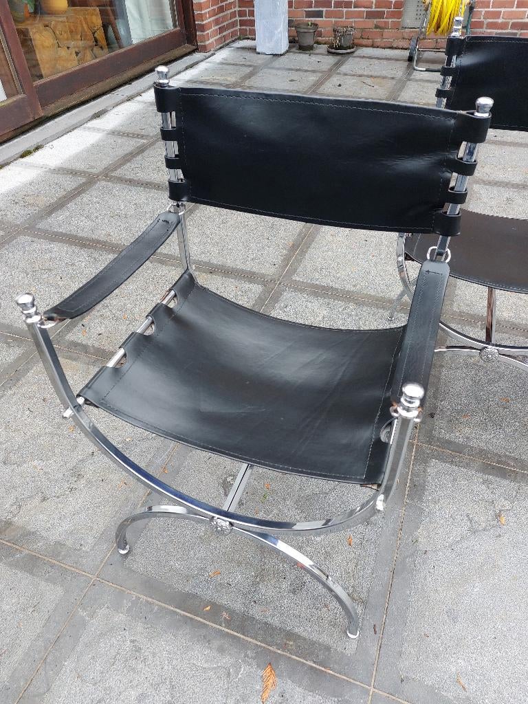 Maison Jansen - Savonarola Armchair - stoel - 70's, Ophalen, Eenpersoons, NeoClassic, Zo goed als nieuw