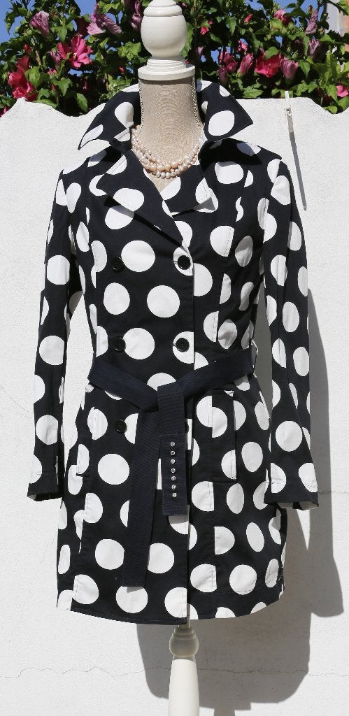Splendide trench-coat Liu Jo T38 - N&B, Taille 38/40 (M), Enlèvement ou Envoi, Liu Jo, Comme neuf