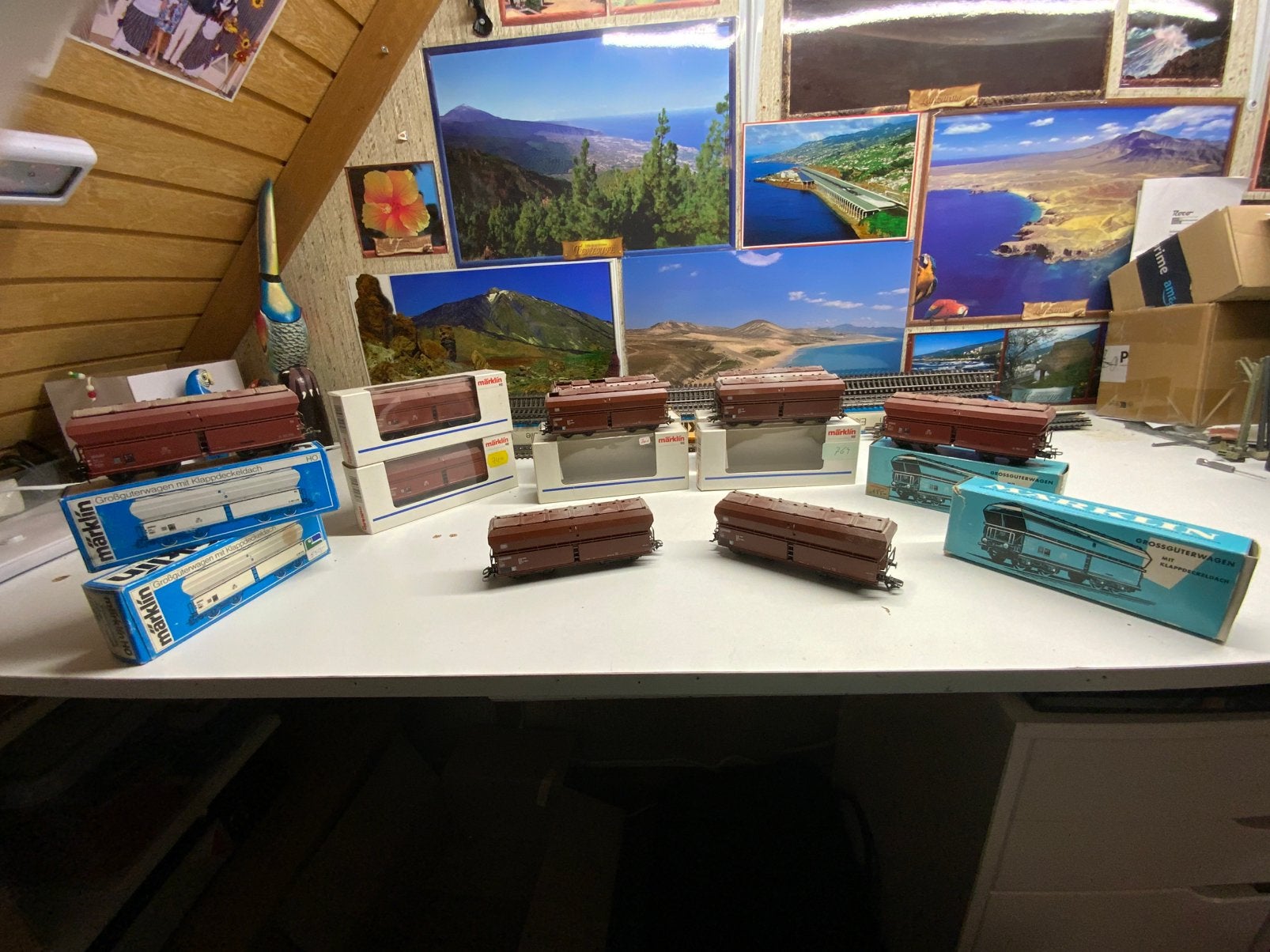 GRANDE RAME DE 12 WAGONS COUVERTS À TOITS OUVRANTS 4619, Enlèvement ou Envoi, Comme neuf, Wagon, Märklin