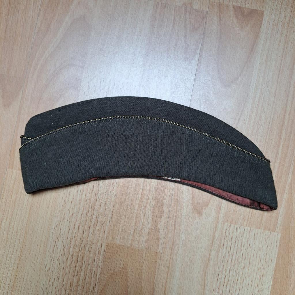Ww2 wo2 ANC WAC garrison cap - dark OD officer's, Collections, Enlèvement ou Envoi