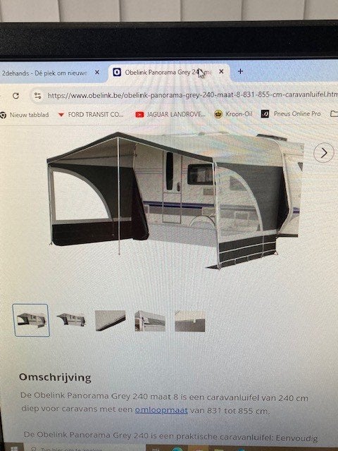 luifel panorama grey, Ophalen, Nieuw