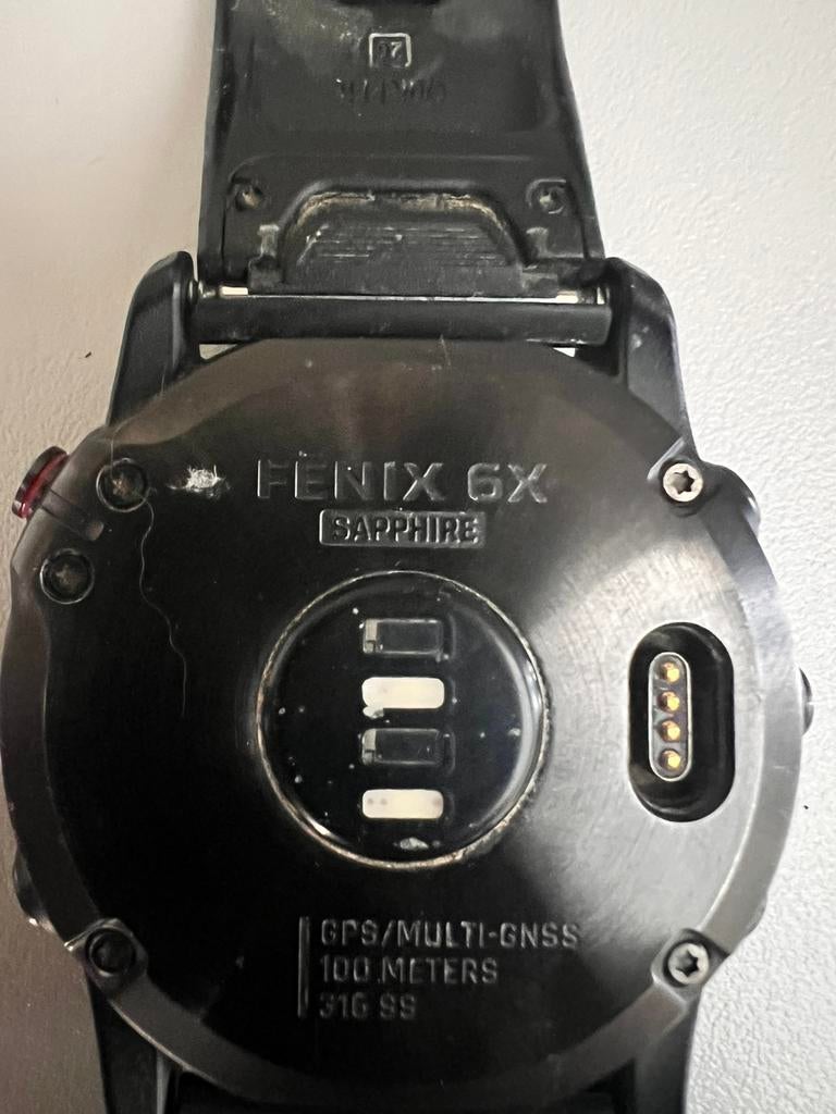 Fenix 6 sapphire, Handtassen en Accessoires, Sporthorloges, Ophalen of Verzenden, Waterdicht, Gebruikt, Zwart