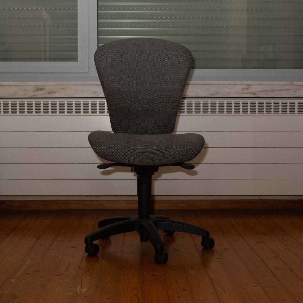 Bureaustoel met stoffen bekleding, Ophalen, Gebruikt, Grijs, Bureaustoel