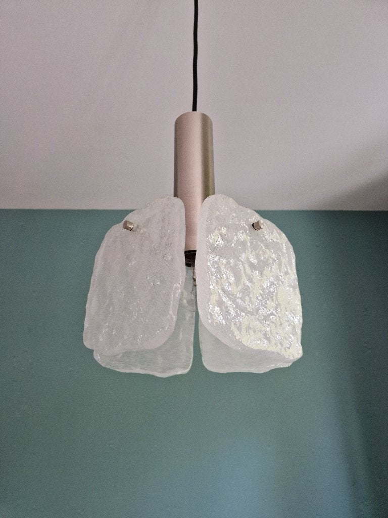 Suspension en verre givré, Kalmar Francken, 1970, Antiquités & Art, Enlèvement ou Envoi
