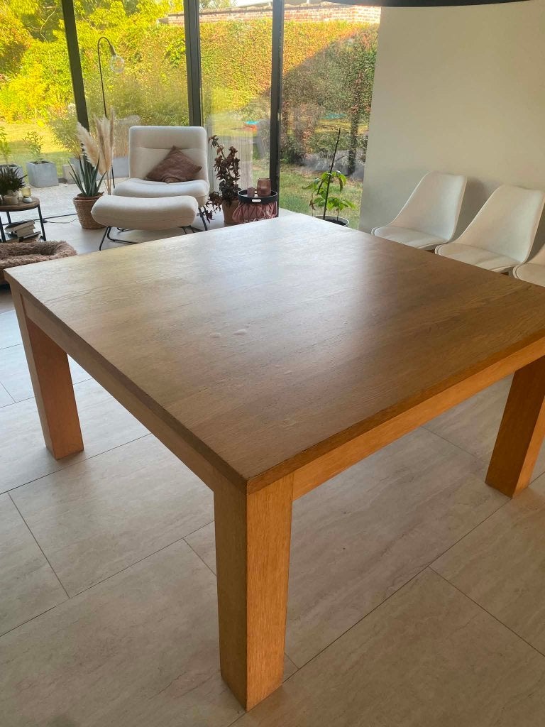 vierkante eettafel, Huis en Inrichting, Ophalen, Gebruikt