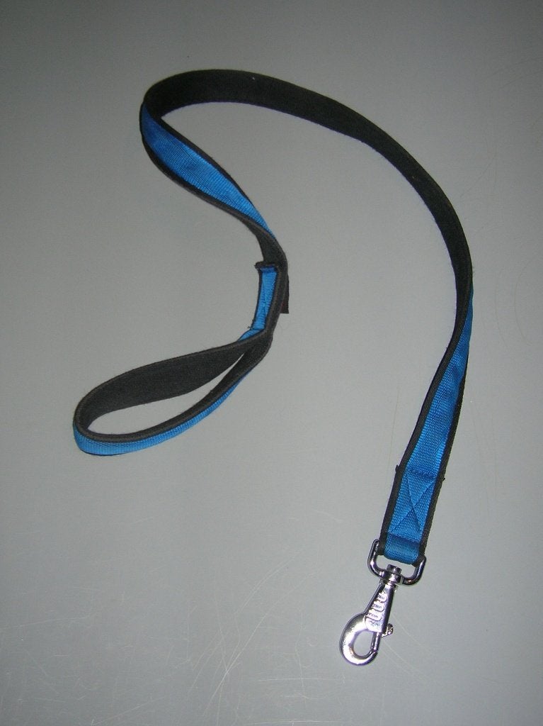 Hondenleiband (blauw/zwart), Dieren en Toebehoren, Hondenriemen, Ophalen, Zo goed als nieuw, Hondenriem