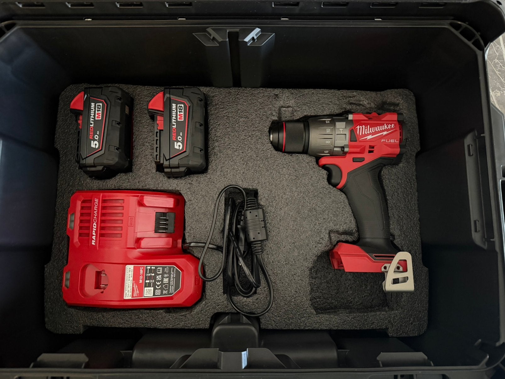 Milwaukee M18 FPD3-502X Klopboormachine Set + Packout koffer, Doe-het-zelf en Bouw, Ophalen, Zo goed als nieuw, Milwaukee
