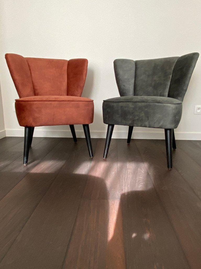 Moderne zeteltjes in velours, Ophalen, Hout, Eenpersoons, Minder dan 75 cm