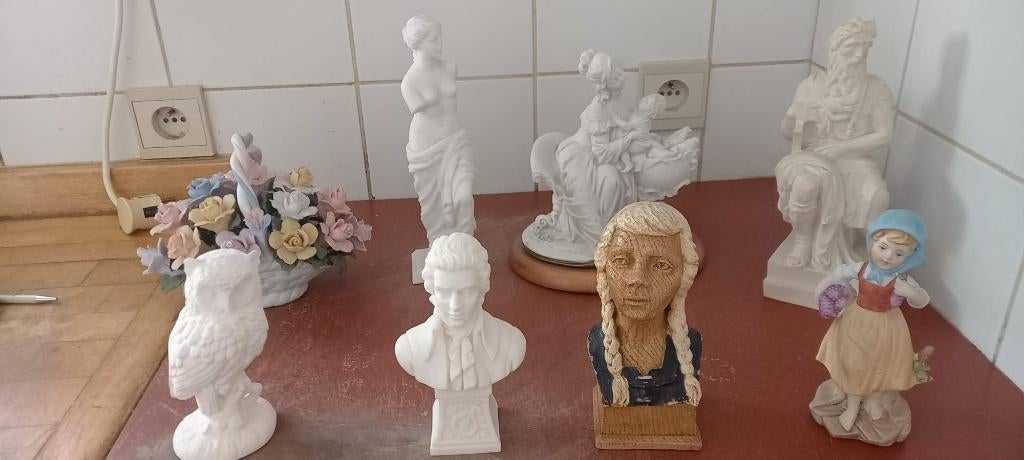 Figurines diverses, animaux, coq, vase, temple grec, Collections, Statues & Figurines, Enlèvement ou Envoi