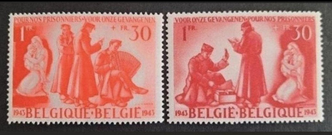België: OBP 623/24 ** Krijgsgevangenen 1943., Postzegels en Munten, Orginele gom, Ophalen of Verzenden, Zonder stempel, Postfris