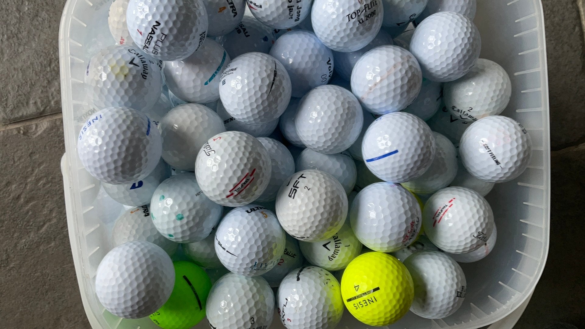 Golfbal mix, Sport en Fitness, Golf, Ophalen, Zo goed als nieuw