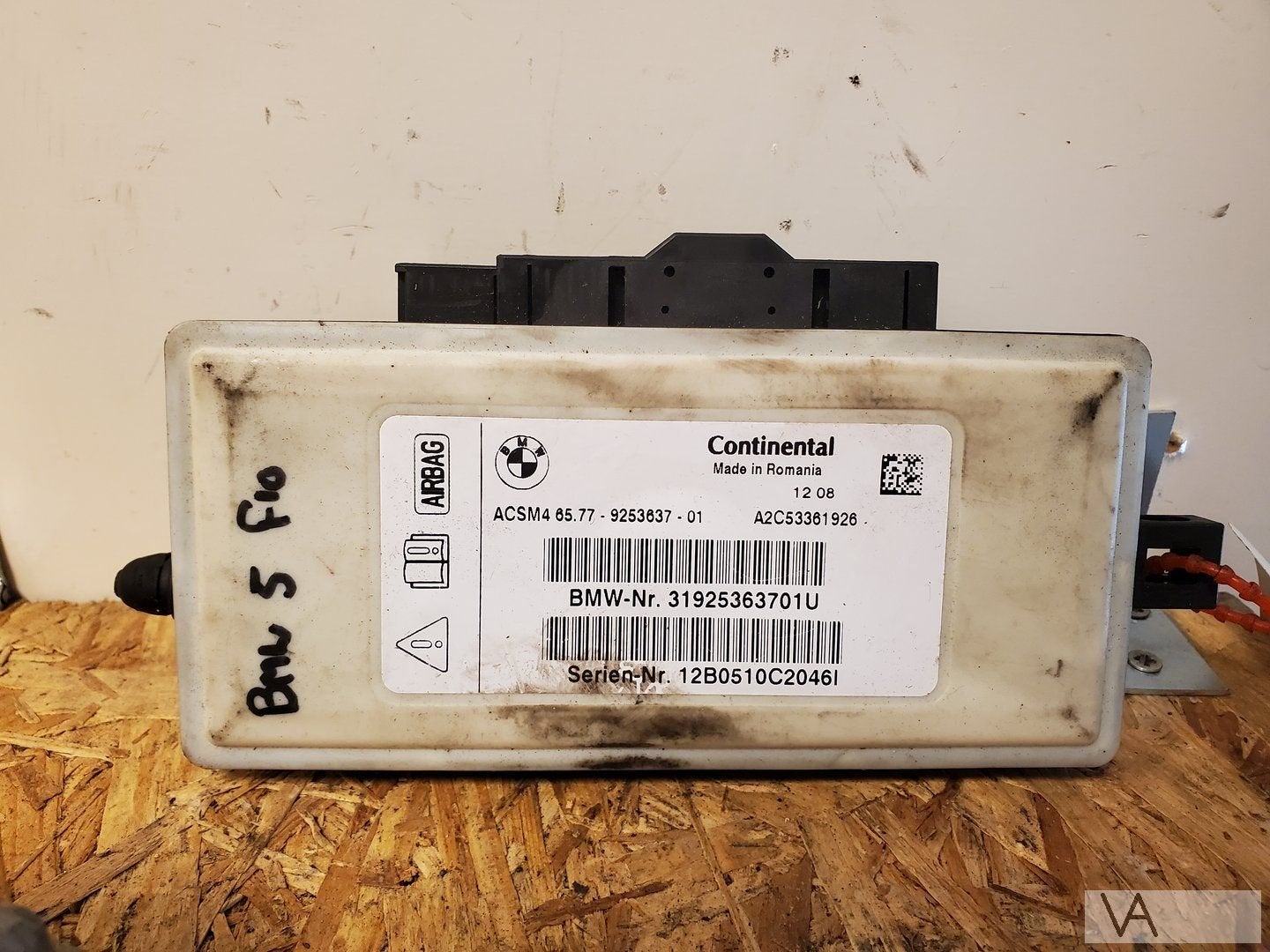 BMW 5 serie F10 F11 airbag module 2009 - 2016 9253637 €40, -, Utilisé, -, Enlèvement ou Envoi