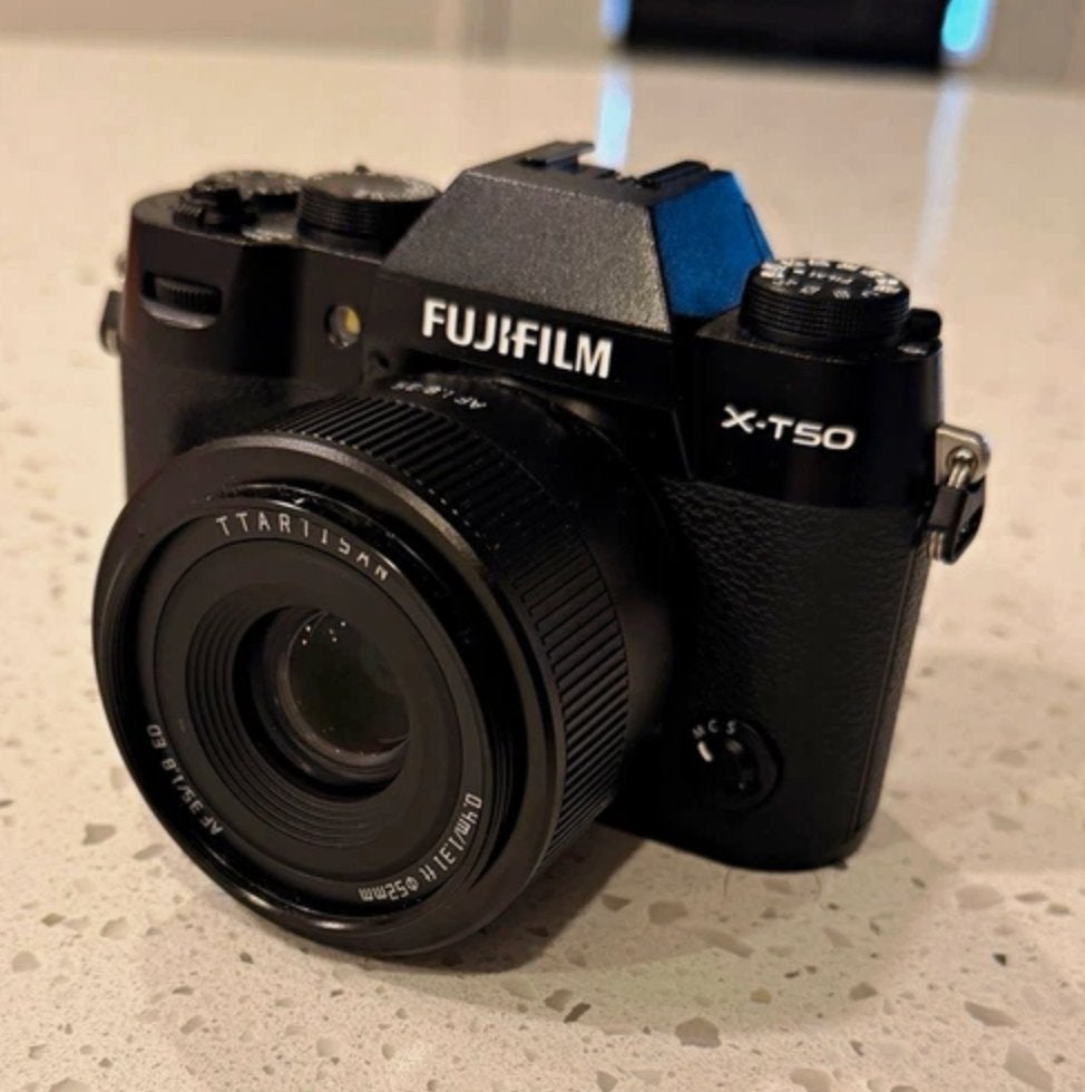 Appareil photo sans miroir noir Fujifilm X-T50 + TTArtisan, TV, Hi-fi & Vidéo, Fujifilm, 35 mm, Lentille standard, Utilisé