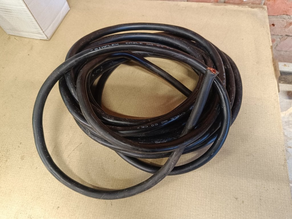 Soepele kabel 50mm2, Doe-het-zelf en Bouw, Elektriciteit en Kabels, Ophalen, Gebruikt, Kabel of Snoer