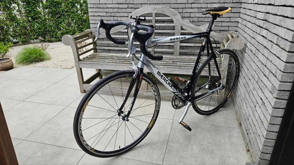 Eddy Merckx - Alu & Carbon - kader 57, Fietsen en Brommers, Fietsen | Racefietsen, Ophalen, 28 inch, Gebruikt, Aluminium
