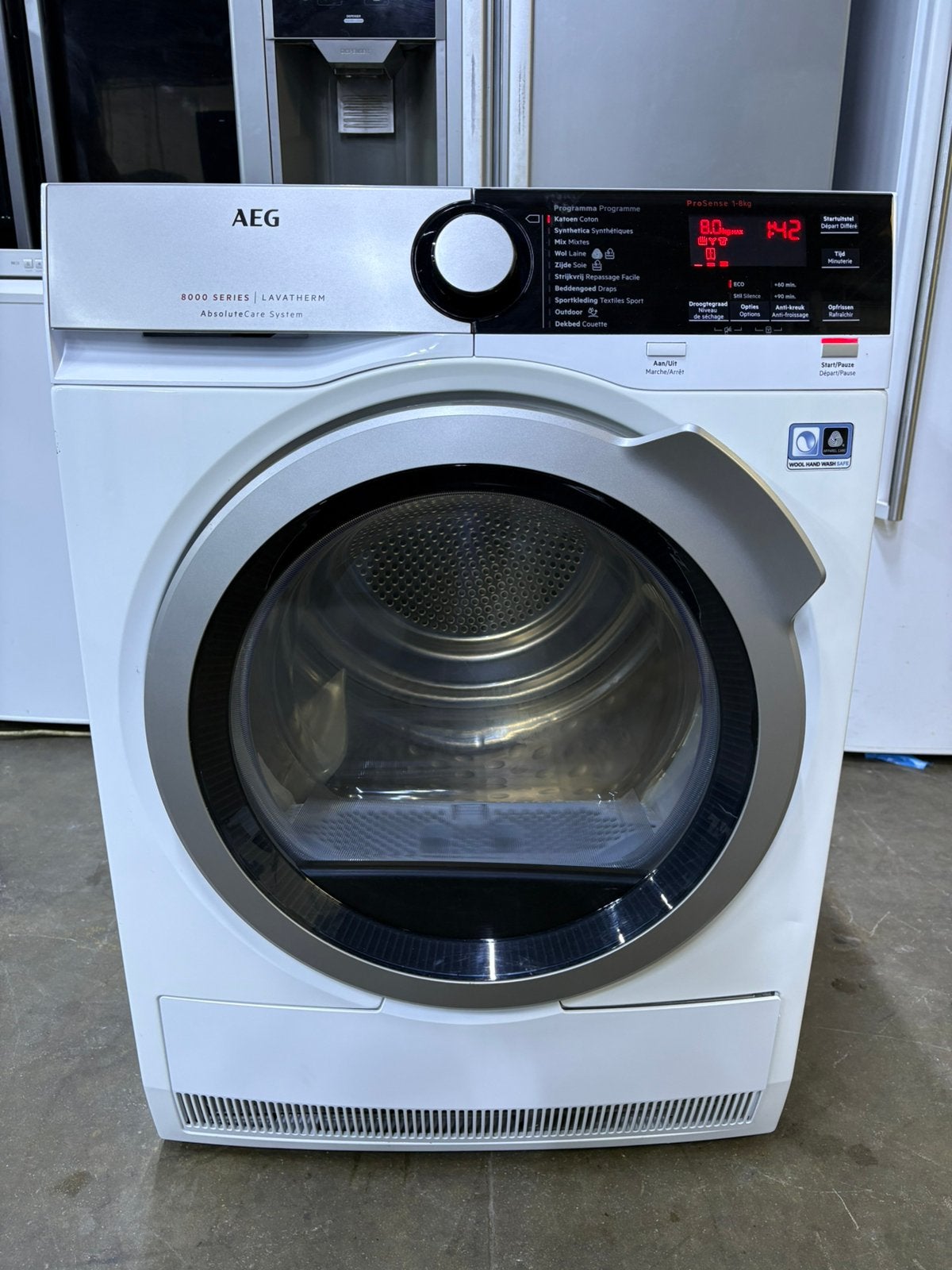 Droogkast Aeg A+++ 8 kg met GARANTIE, Ophalen of Verzenden, Zo goed als nieuw