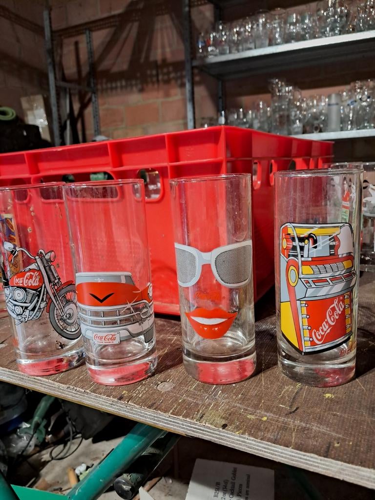 Cola glazen, Verzamelen, Ophalen of Verzenden