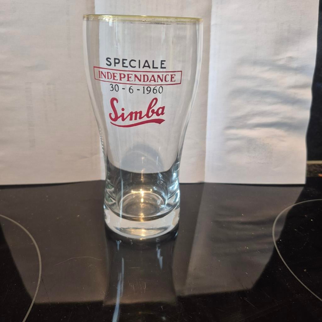Simba bierglas ter ere onafhankelijkheid Congo, Verzamelen, Biermerken, Ophalen
