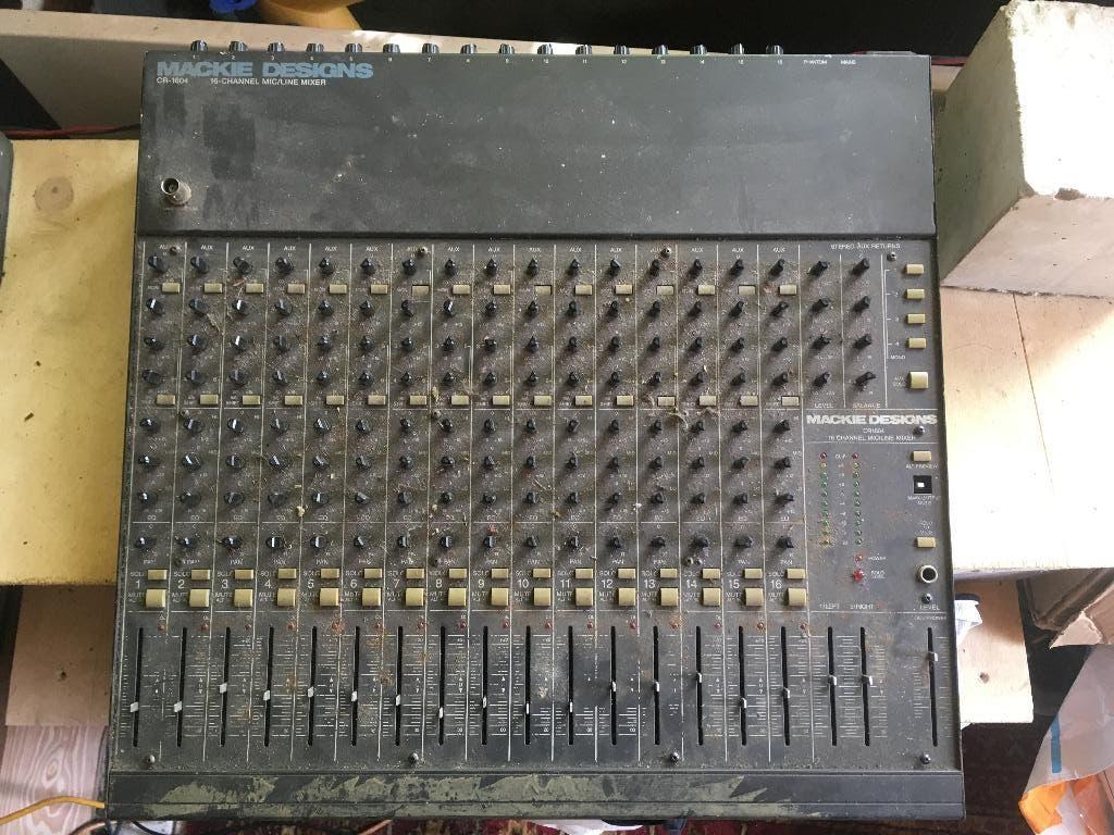 Mackie CR-1604 mixer gratis, Ophalen, Gebruikt, 10 tot 20 kanalen, Microfooningang