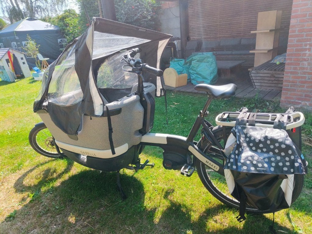 Gazelle Makki Load HMB - Zwart/Ivory Mat, Fietsen en Brommers, Ophalen, Gebruikt, 2 kinderen, Elektrisch