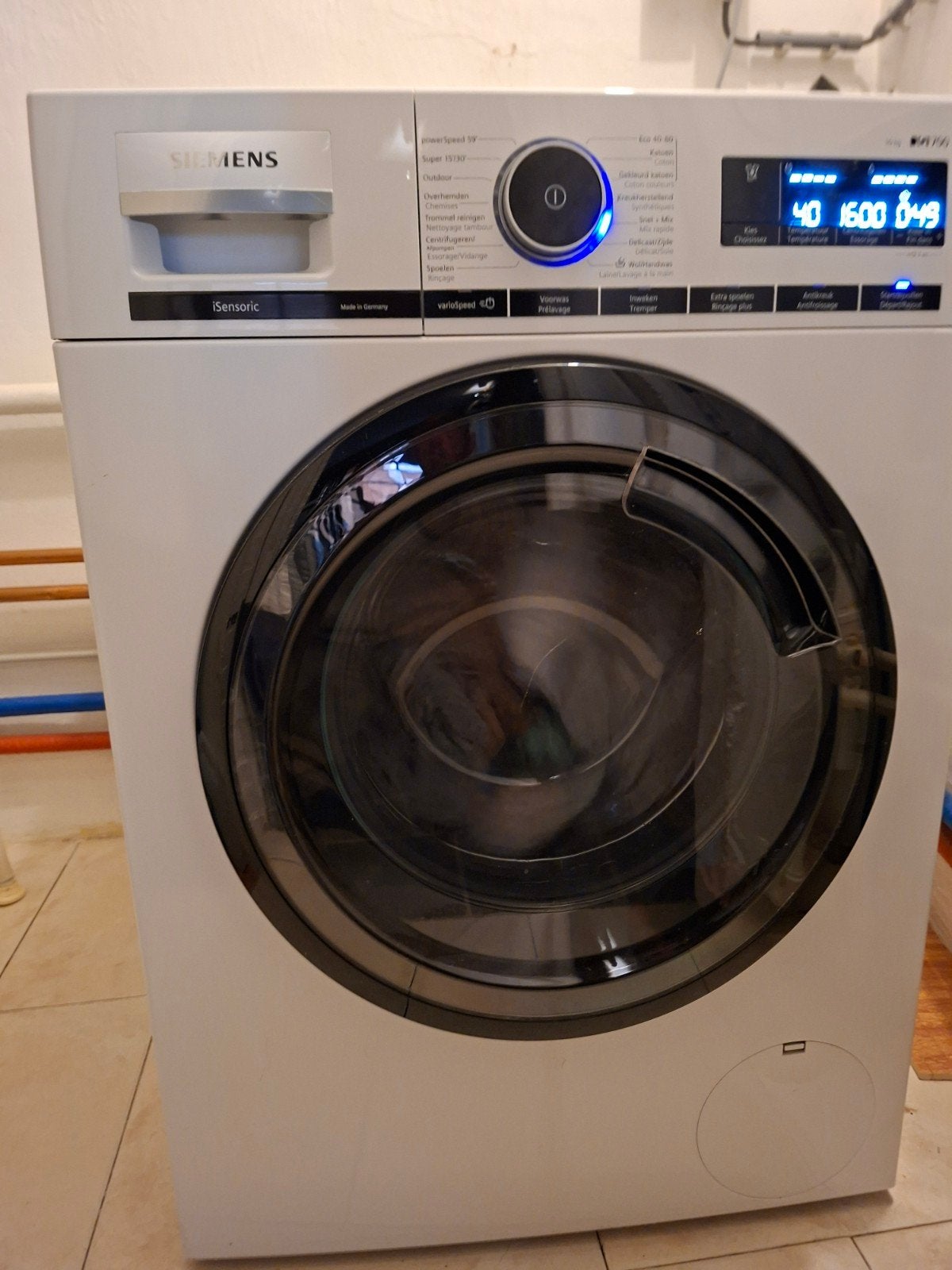 siemens wasmachine 10kg, Elektronische apparatuur, Ophalen, 8 tot 10 kg, Energieklasse A of zuiniger, 1600 toeren of meer