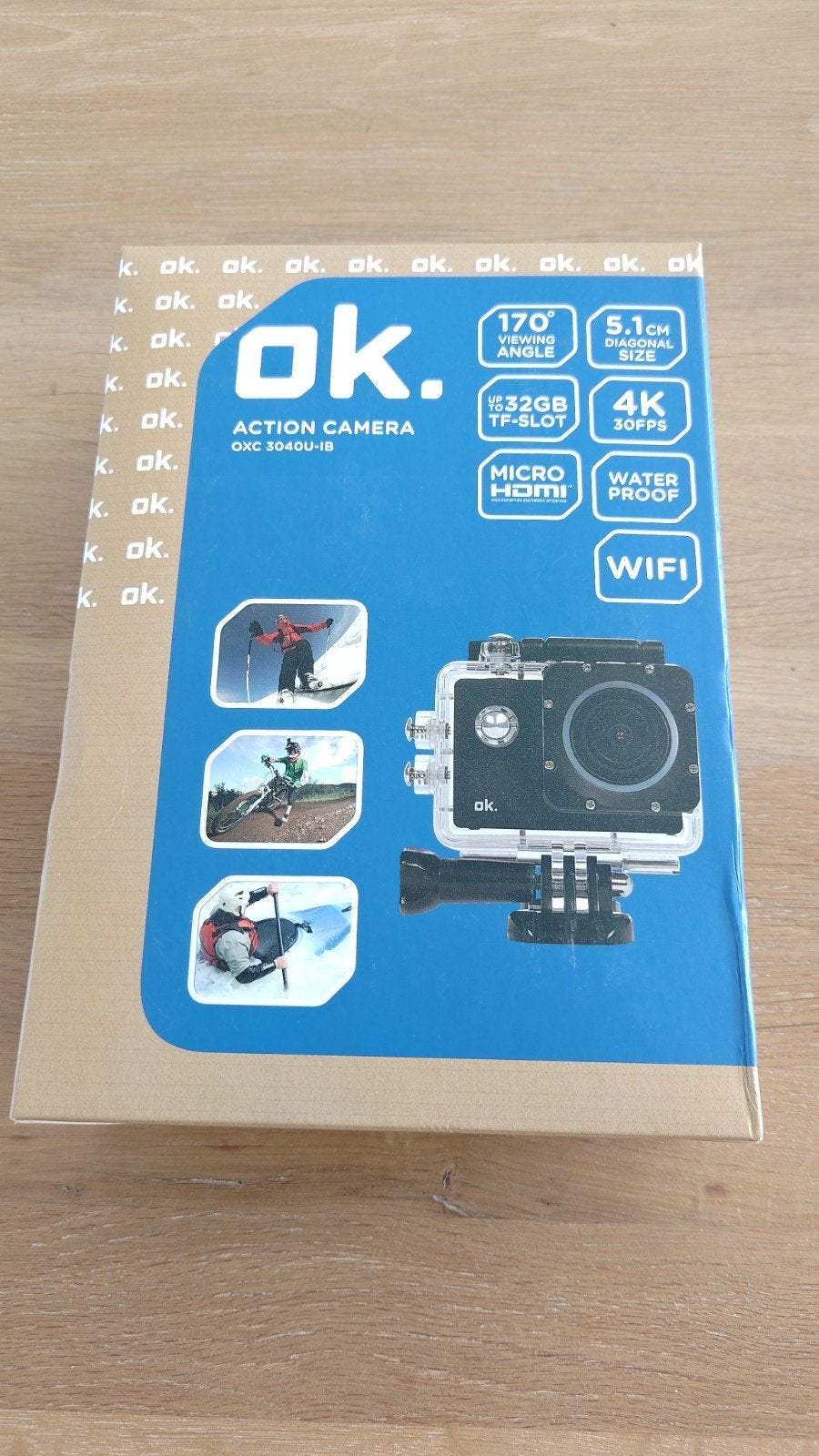 oK. Action camera OXC 3040U-IB, TV, Hi-fi & Vidéo, Caméras action, Enlèvement, Utilisé, Autres marques