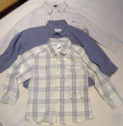 Lot de 3 chemises garçon 92 cm/2ans, Enfants & Bébés, Enlèvement ou Envoi, Comme neuf, Garçon, Chemise ou À manches longues