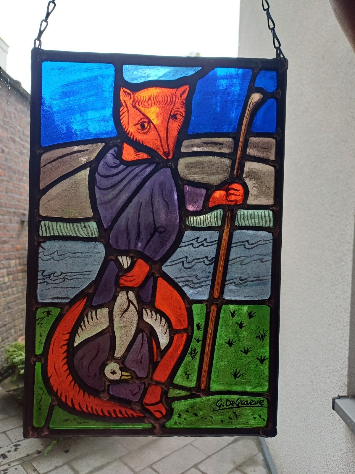 glasraam reynaert de vos, Antiek en Kunst, Ophalen