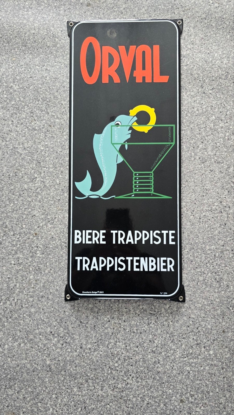 emaille bord orval kleine versie, Verzamelen, Ophalen