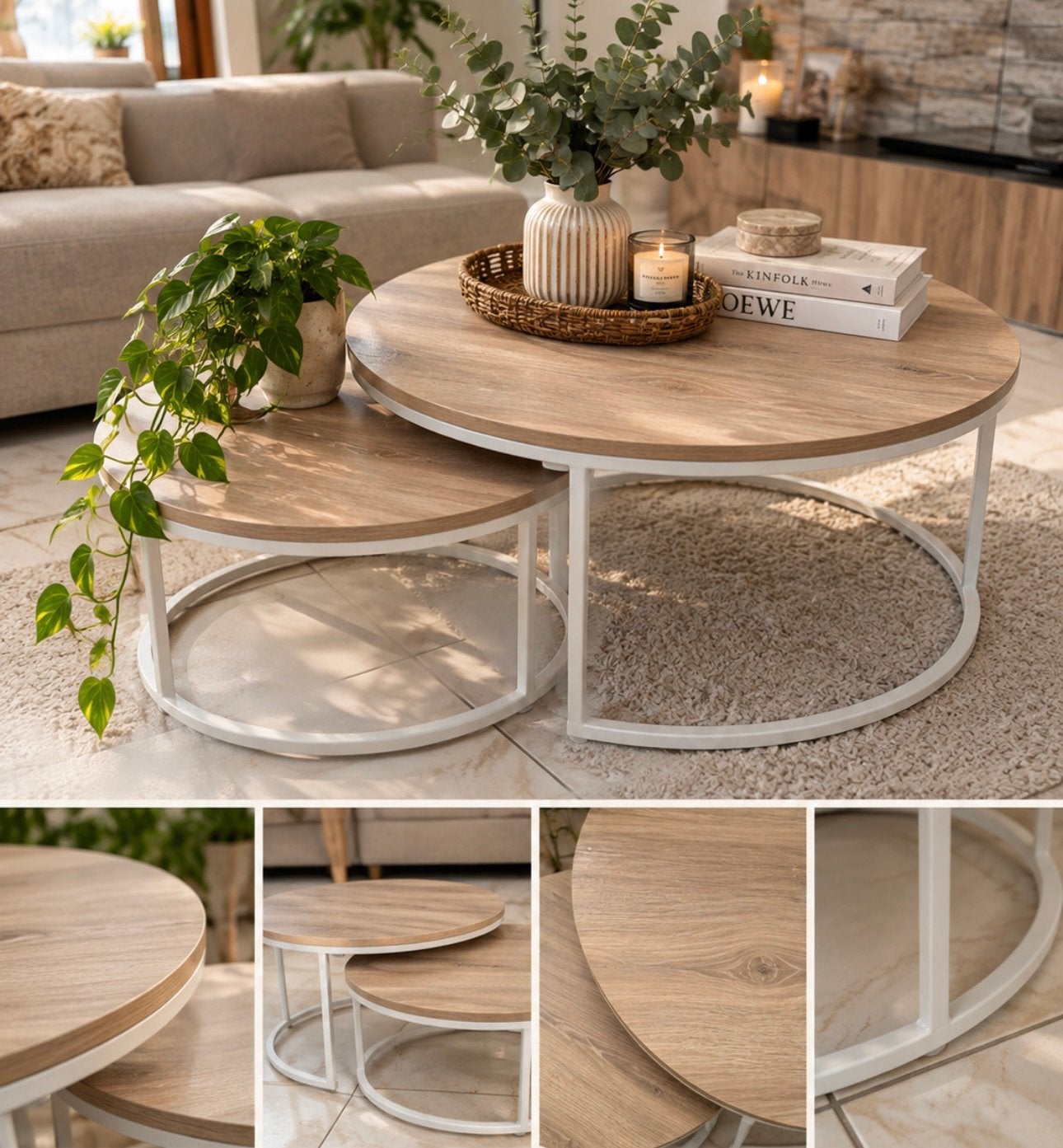 2 tables basse rondes Maisons du Monde COMME NEUVES, Enlèvement, Comme neuf