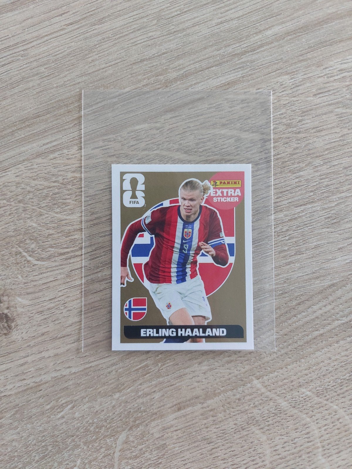 Coupe du monde - Erling Haaland (or), Enlèvement ou Envoi, Comme neuf, Autocollant