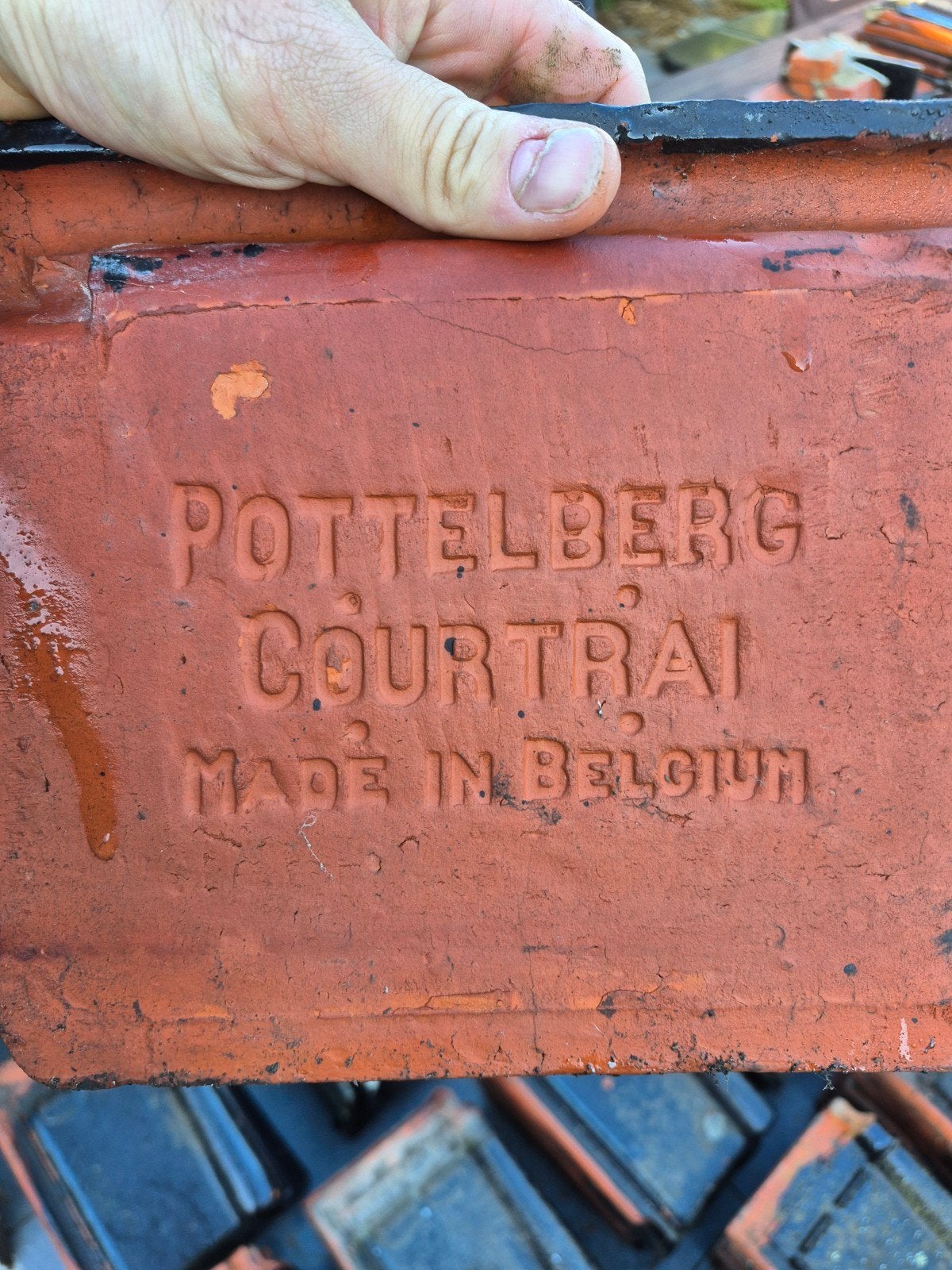 dakpannen pottelberg zwart geglazuurd, Doe-het-zelf en Bouw, Ophalen, Gebruikt, Steen of Klei, Zwart