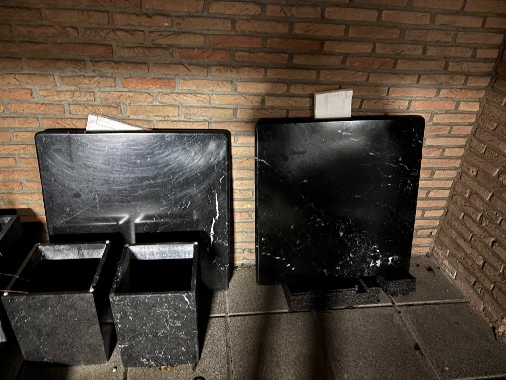 Marmer salontafel, 50 à 100 cm, Carré, Enlèvement, Utilisé