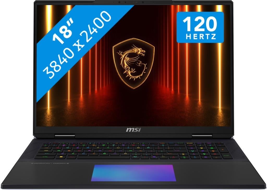 MSI Titan 18 HX AI A2XWJG-235BE AZERTY, Neuf, Intel Core Ultra 9 Series 2, MSI, Gaming